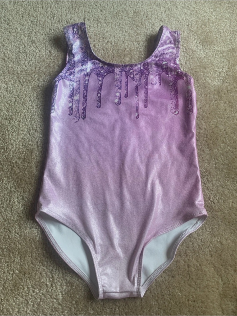 Sparkly Purple Gymnastics Leotard 8Y - Picture 1 of 4